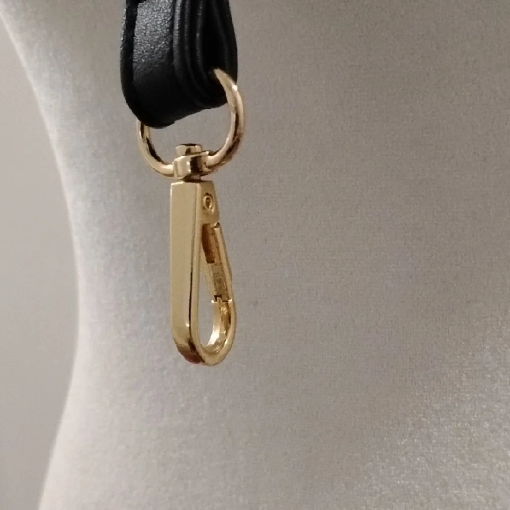 Black Adjustable Strap with Gold Hardware - Picture 2 of 4